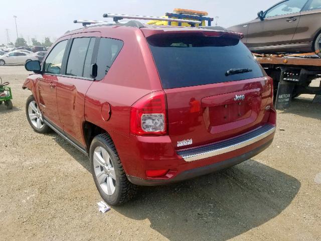 1C4NJCAB8CD550788 - 2012 JEEP COMPASS RED photo 3