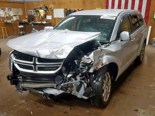 3C4PDDEG3ET309357 - 2014 DODGE JOURNEY R/ SILVER photo 2