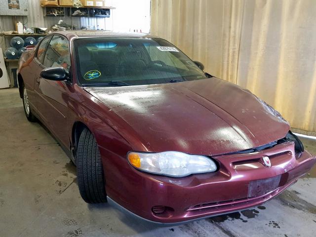 2G1WW12E029108675 - 2002 CHEVROLET MONTE CARL MAROON photo 1