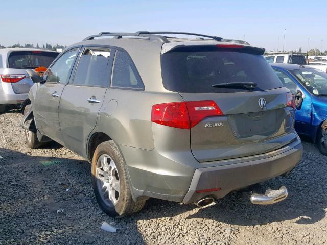 2HNYD28267H508093 - 2007 ACURA MDX GREEN photo 3