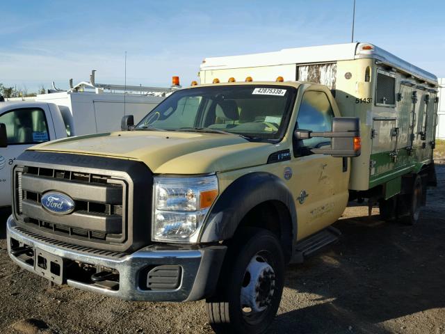 1FDUF5GT0BEC42348 - 2011 FORD F550 SUPER YELLOW photo 2