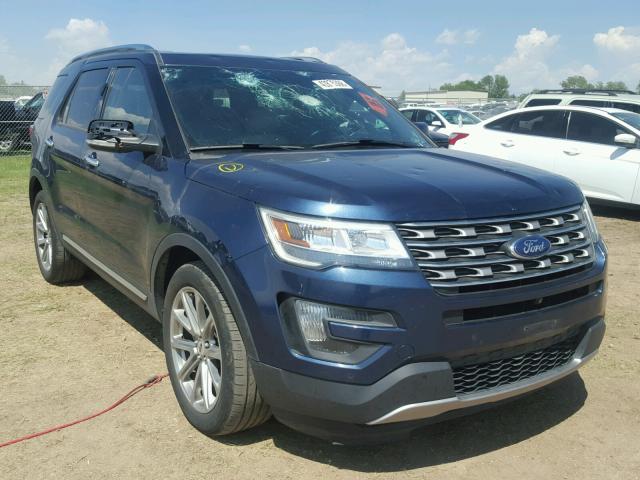 1FM5K8F87GGA71169 - 2016 FORD EXPLORER L BLUE photo 1