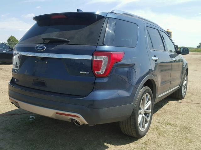 1FM5K8F87GGA71169 - 2016 FORD EXPLORER L BLUE photo 4