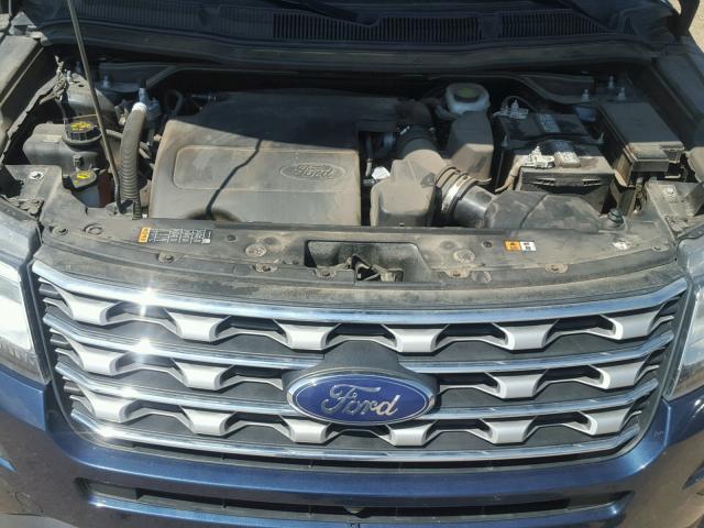 1FM5K8F87GGA71169 - 2016 FORD EXPLORER L BLUE photo 7