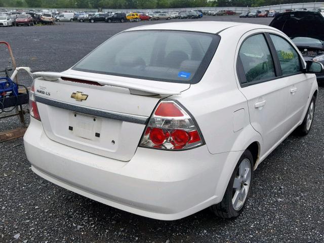 KL1TD56628B047662 - 2008 CHEVROLET AVEO BASE Ақ фото 4