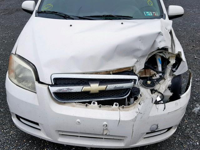 KL1TD56628B047662 - 2008 CHEVROLET AVEO BASE Ақ фото 7