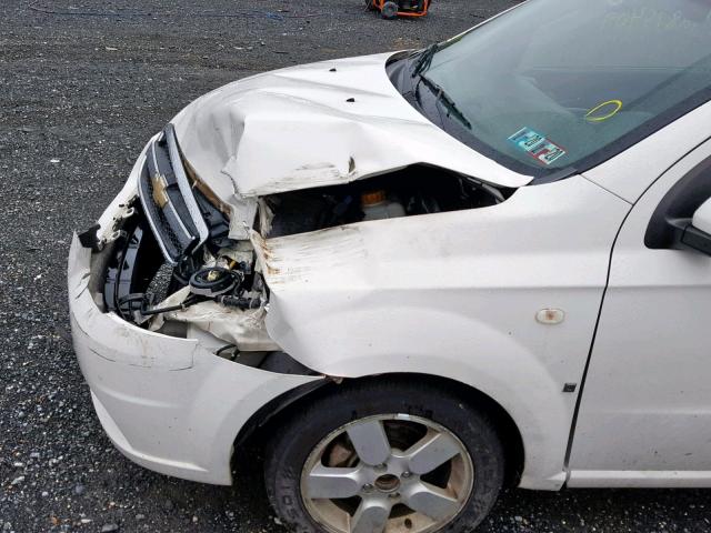 KL1TD56628B047662 - 2008 CHEVROLET AVEO BASE Ақ фото 9