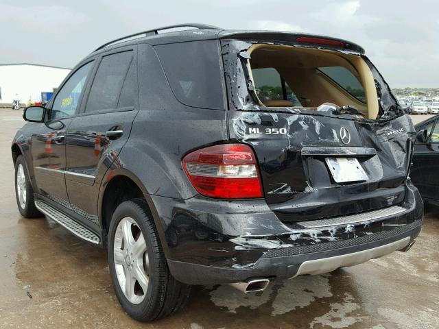 4JGBB86E38A298985 - 2008 MERCEDES-BENZ ML 350 BLACK photo 3