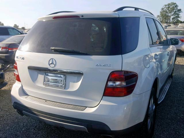 4JGBB86E48A357350 - 2008 MERCEDES-BENZ ML 350 WHITE photo 4