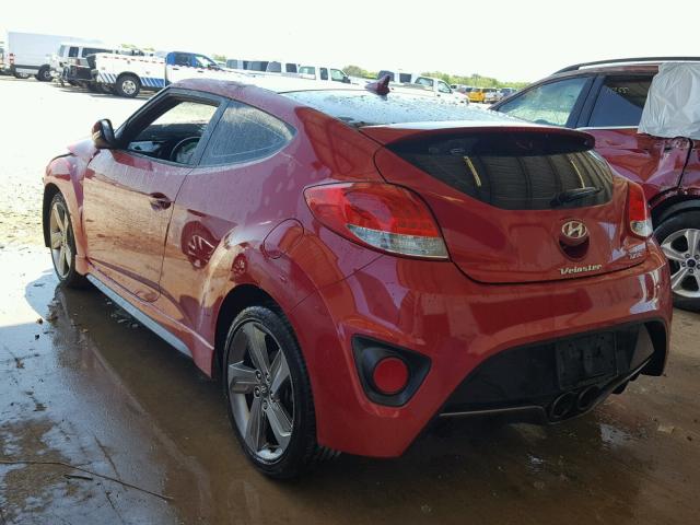 KMHTC6AE0EU201393 - 2014 HYUNDAI VELOSTER T RED photo 3