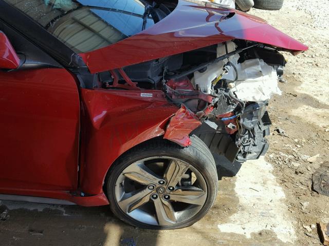 KMHTC6AE0EU201393 - 2014 HYUNDAI VELOSTER T RED photo 9