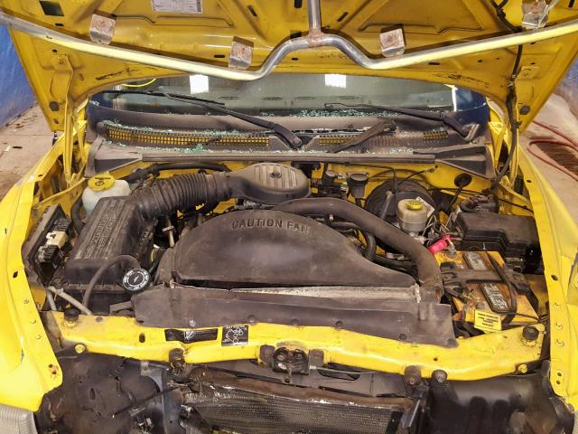 1B7FL26X4XS201478 - 1999 DODGE DAKOTA YELLOW photo 7