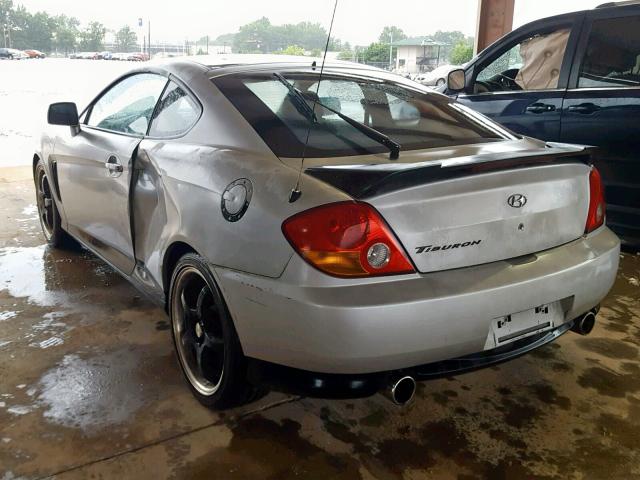 KMHHM65D84U152818 - 2004 HYUNDAI TIBURON SILVER photo 3