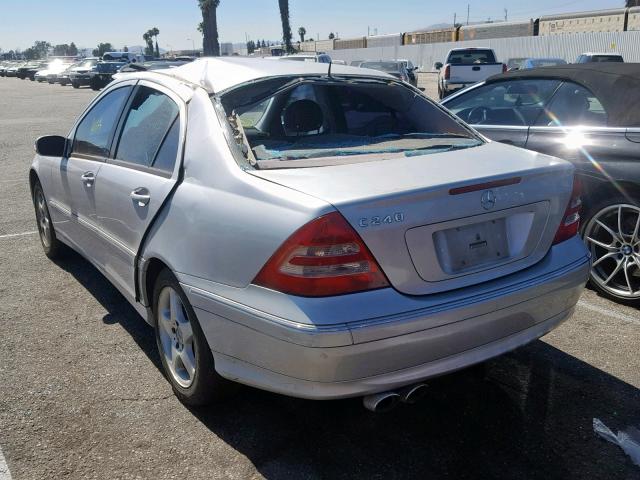 WDBRF61J42F193137 - 2002 MERCEDES-BENZ C 240 SILVER photo 3