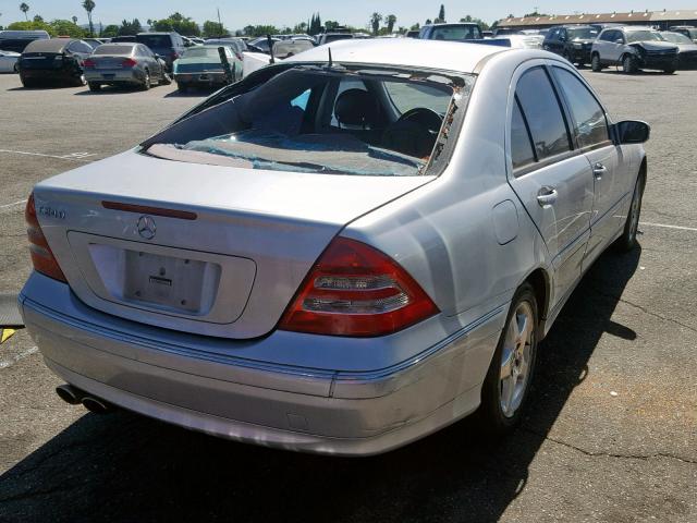 WDBRF61J42F193137 - 2002 MERCEDES-BENZ C 240 SILVER photo 4