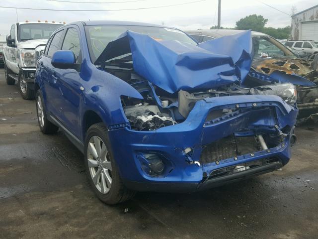 4A4AR3AU5FE001615 - 2015 MITSUBISHI OUTLANDER BLUE photo 1