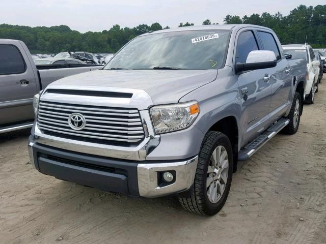 5TFFY5F13EX155723 - 2014 TOYOTA TUNDRA CRE SILVER photo 2