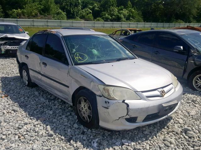 1HGES16305L025057 - 2005 HONDA CIVIC DX V GRAY photo 1