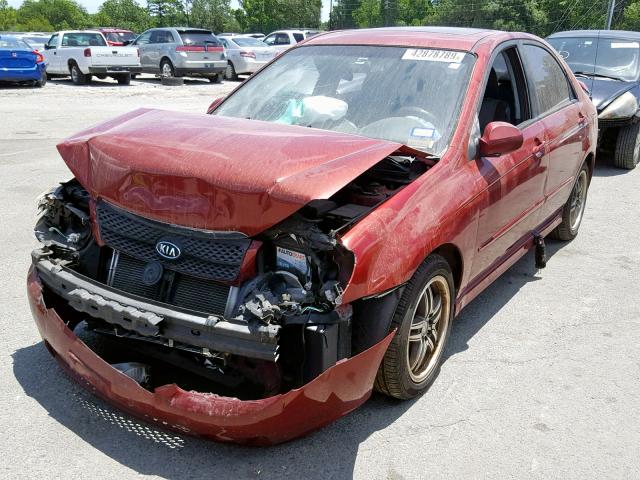 KNAFE121185015786 - 2008 KIA SPECTRA EX RED photo 2