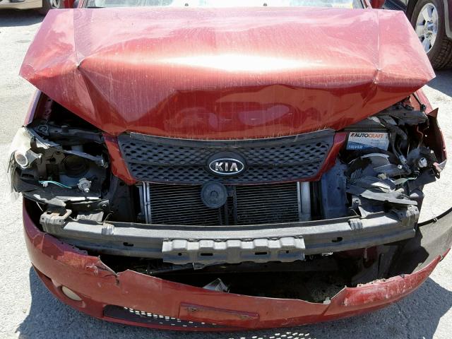 KNAFE121185015786 - 2008 KIA SPECTRA EX RED photo 7