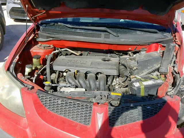 5Y2SL62843Z431219 - 2003 PONTIAC VIBE RED photo 7