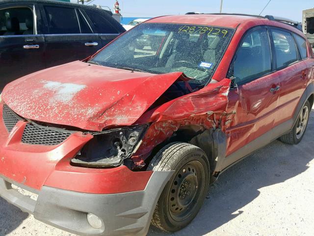 5Y2SL62843Z431219 - 2003 PONTIAC VIBE RED photo 9