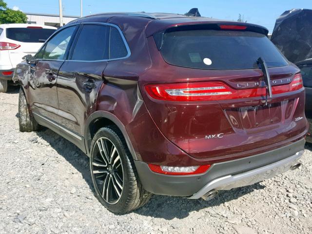 5LMTJ3DH1HUL04401 - 2017 LINCOLN MKC RESERV BURGUNDY photo 3