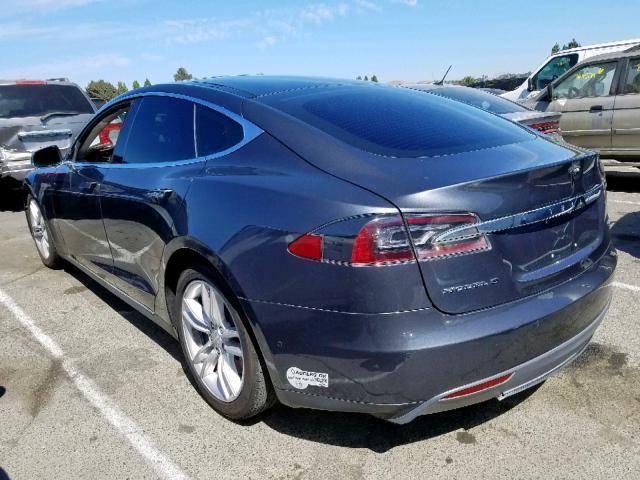 5YJSA1H22FFP76691 - 2015 TESLA MODEL S 85 GRAY photo 3