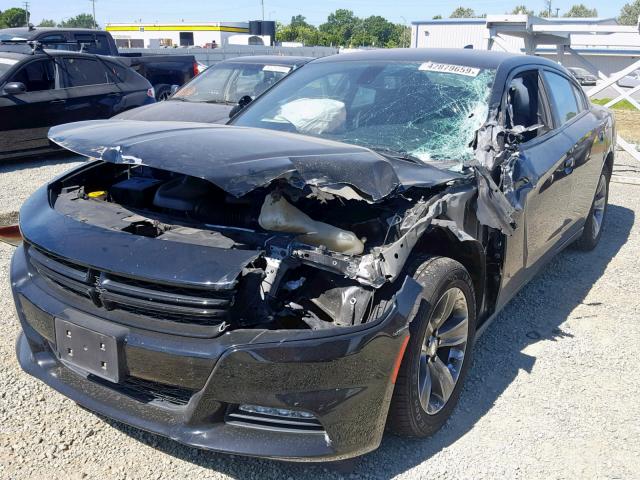 2C3CDXHG2HH587695 - 2017 DODGE CHARGER SX BLACK photo 2