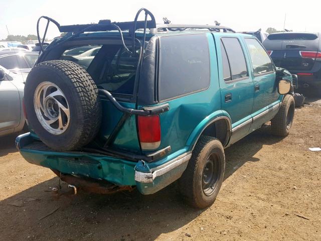 1GNDT13W4T2208350 - 1996 CHEVROLET BLAZER TURQUOISE photo 4