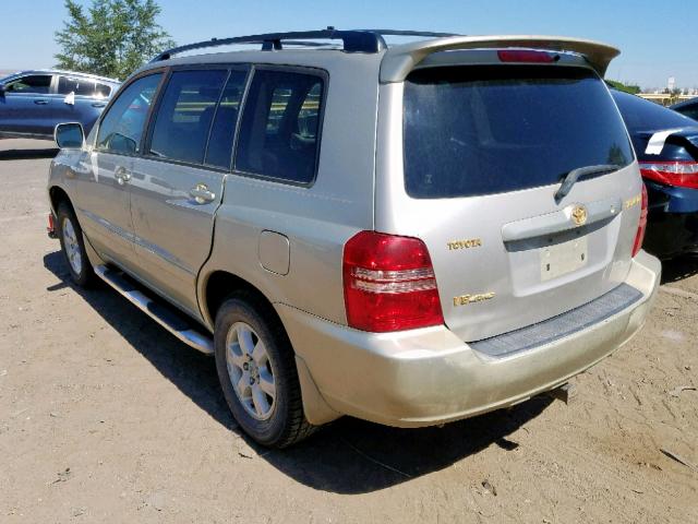 JTEHF21A920089019 - 2002 TOYOTA HIGHLANDER GOLD photo 3