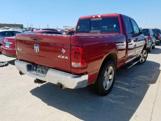 1C6RD7GT8CS328772 - 2012 DODGE RAM 1500 S BURGUNDY photo 4