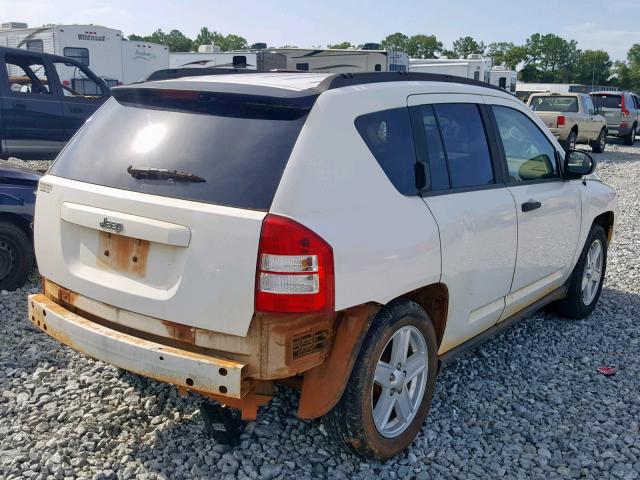 1J8FT47W07D124493 - 2007 JEEP COMPASS WHITE photo 4