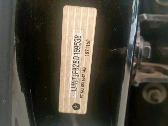 1J4NT1FB2BD159538 - 2011 JEEP COMPASS SP შავი ფოტო 10