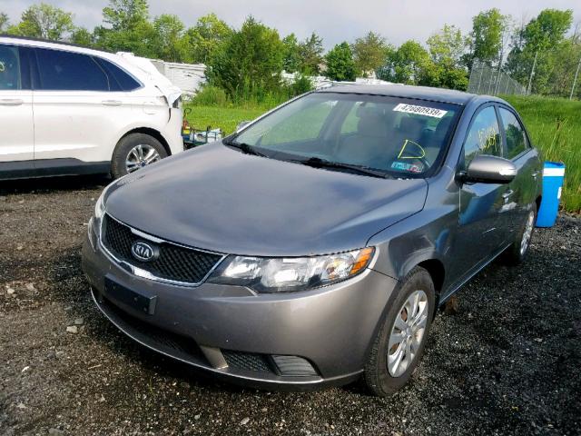 KNAFU4A21A5112782 - 2010 KIA FORTE EX GRAY photo 2