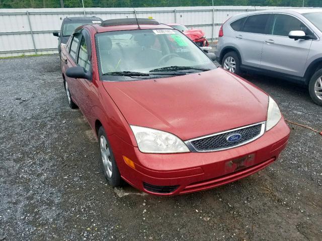 1FAFP34N95W112917 - 2005 FORD FOCUS ZX4 RED photo 1