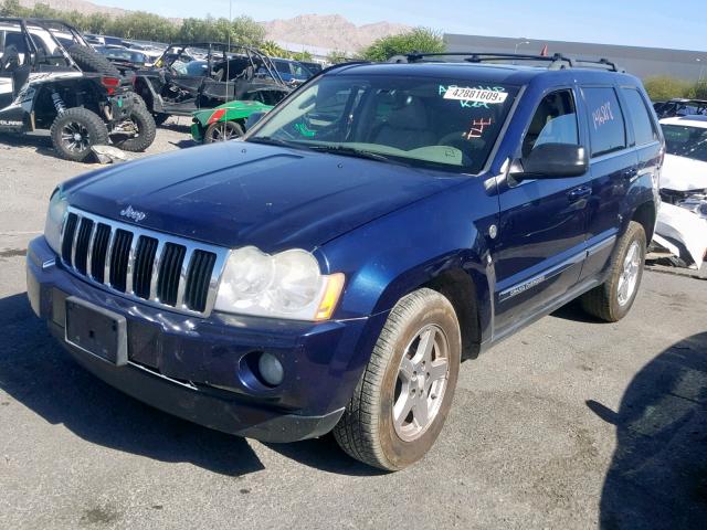 1J8HR58N25C544990 - 2005 JEEP GRAND CHER BLUE photo 2