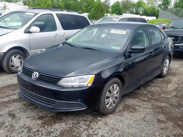 3VW1K7AJ6BM333041 - 2011 VOLKSWAGEN JETTA BASE BLACK photo 2