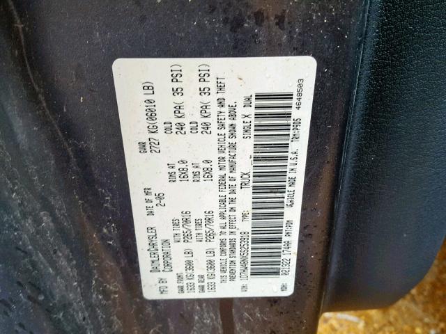 1D7HW48NX5S253918 - 2005 DODGE DAKOTA QUA GRAY photo 10