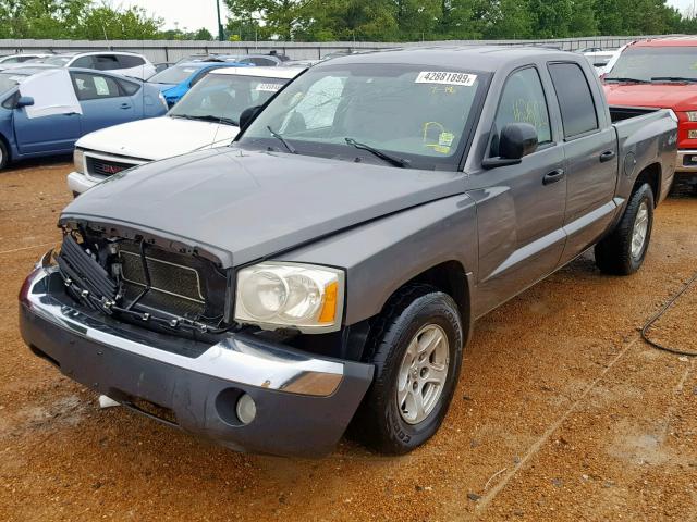 1D7HW48NX5S253918 - 2005 DODGE DAKOTA QUA GRAY photo 2