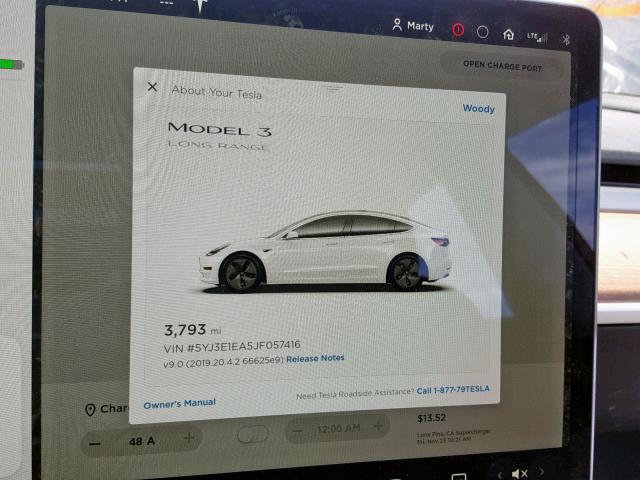 5YJ3E1EA5JF057416 - 2018 TESLA MODEL 3 WHITE photo 8