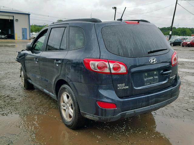 5XYZGDAB5BG025757 - 2011 HYUNDAI SANTA FE G BLUE photo 3