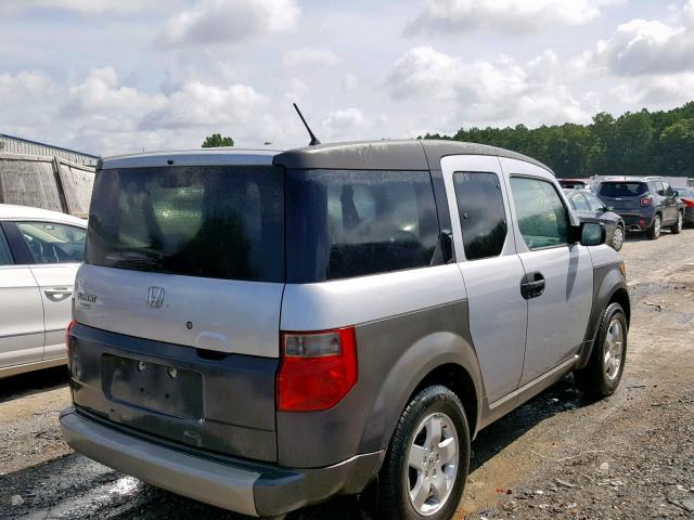 5J6YH18564L016025 - 2004 HONDA ELEMENT EX SILVER photo 4