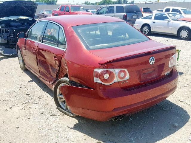 3VWRF71K86M689609 - 2006 VOLKSWAGEN JETTA 2.5 RED photo 3