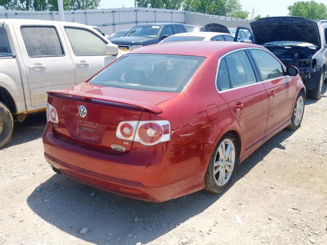 3VWRF71K86M689609 - 2006 VOLKSWAGEN JETTA 2.5 RED photo 4