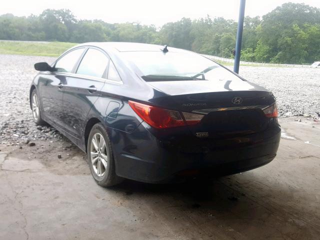 5NPEB4AC2DH698832 - 2013 HYUNDAI SONATA GLS BLUE photo 3