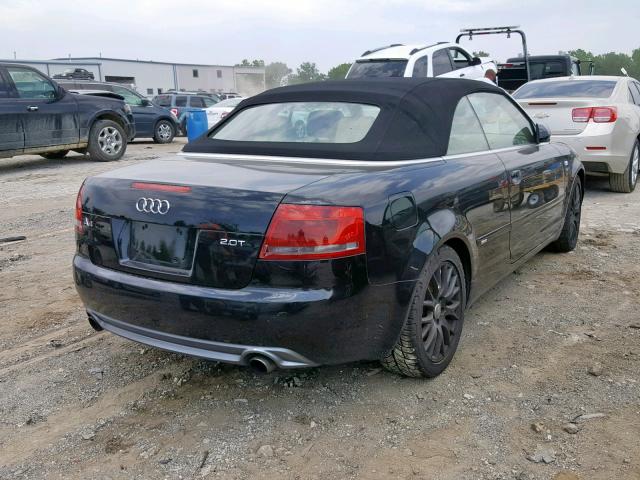 WAUAF48H29K000813 - 2009 AUDI A4 2.0T CA BLACK photo 4