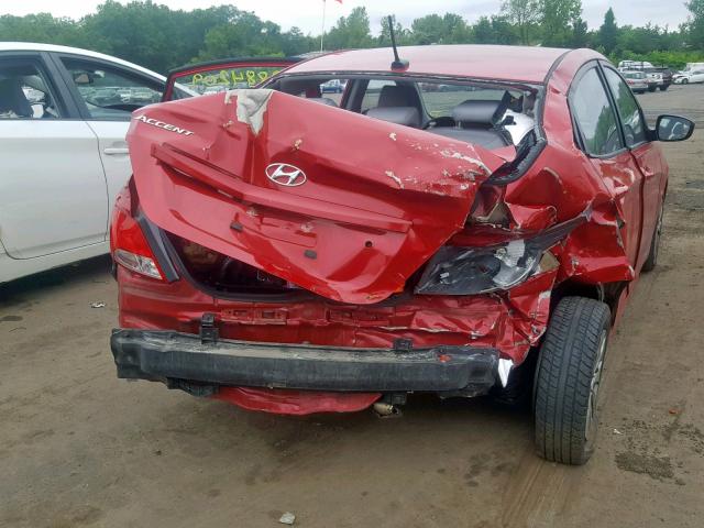 KMHCT4AE9GU029310 - 2016 HYUNDAI ACCENT SE RED photo 9