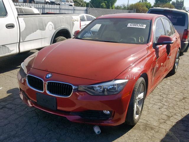 WBA3B1C52EK132884 - 2014 BMW 320 I RED photo 2