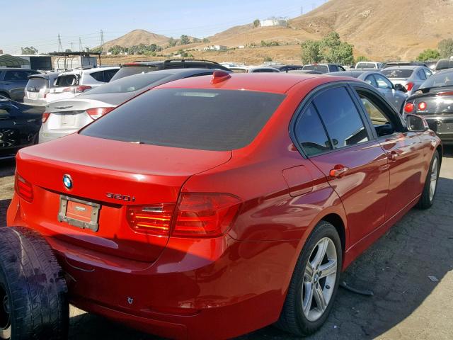 WBA3B1C52EK132884 - 2014 BMW 320 I RED photo 4
